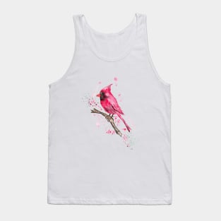 Red Cardinal on branch Tank Top